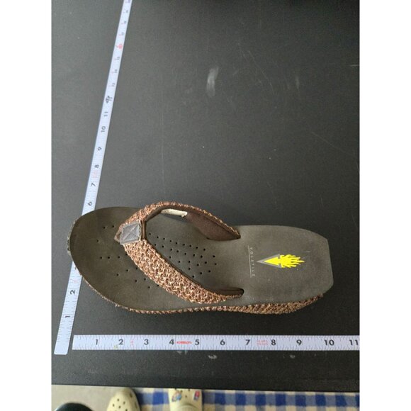 Volatile Brown Woven Wedge Sandals - Picture 8 of 11